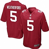Nike Men & Women & Youth Giants #5 Weatherford Red Team Color Game Jersey,baseball caps,new era cap wholesale,wholesale hats